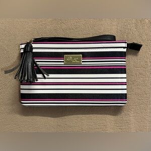 Betsy Johnson Striped Wristlet With Tassel